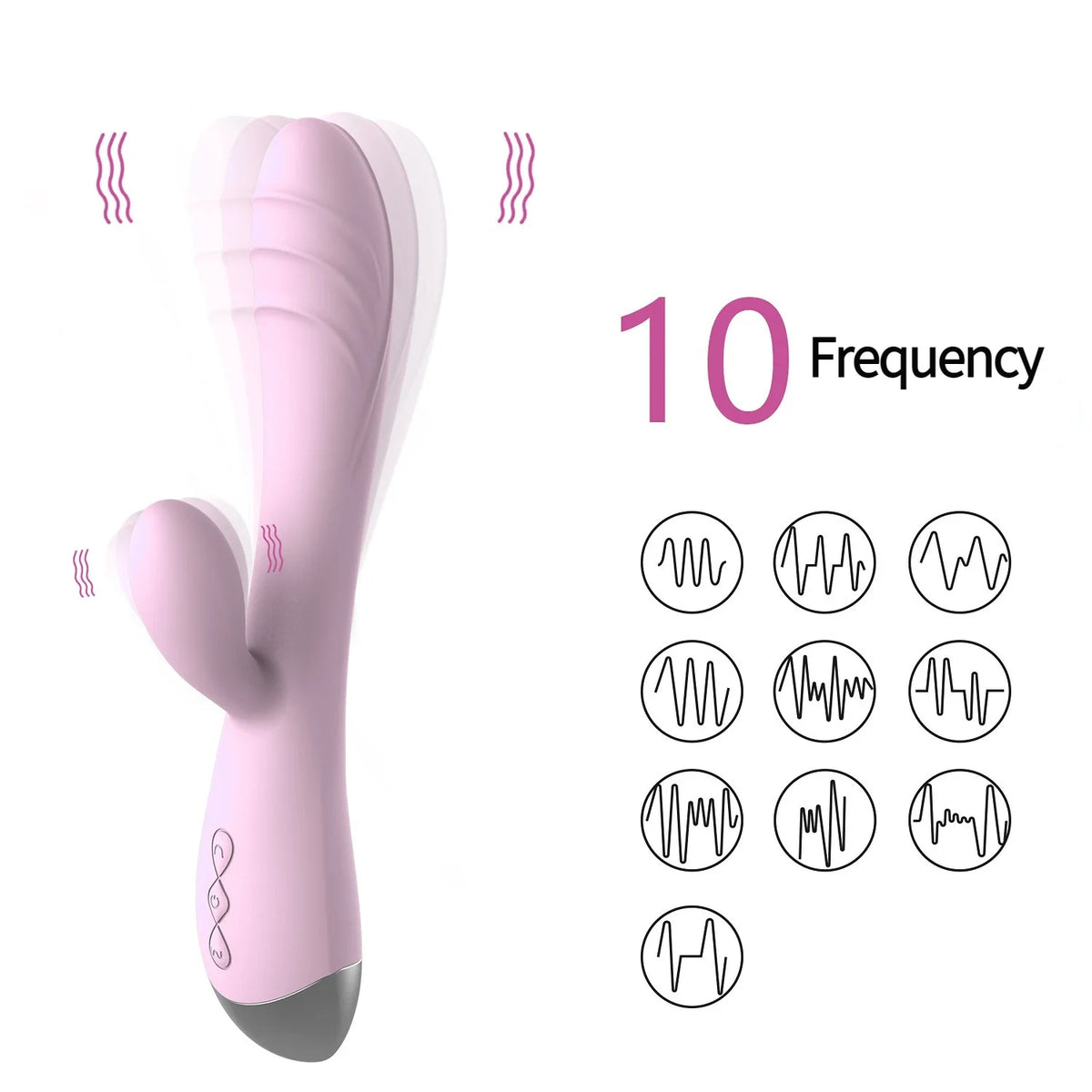Rechargeable Rabbit Massager with 10 Vibration Modes