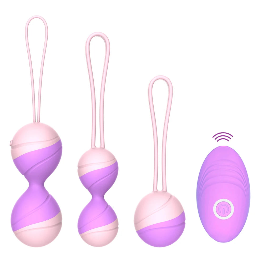 Remote-Controlled Silicone Kegel Ball Set