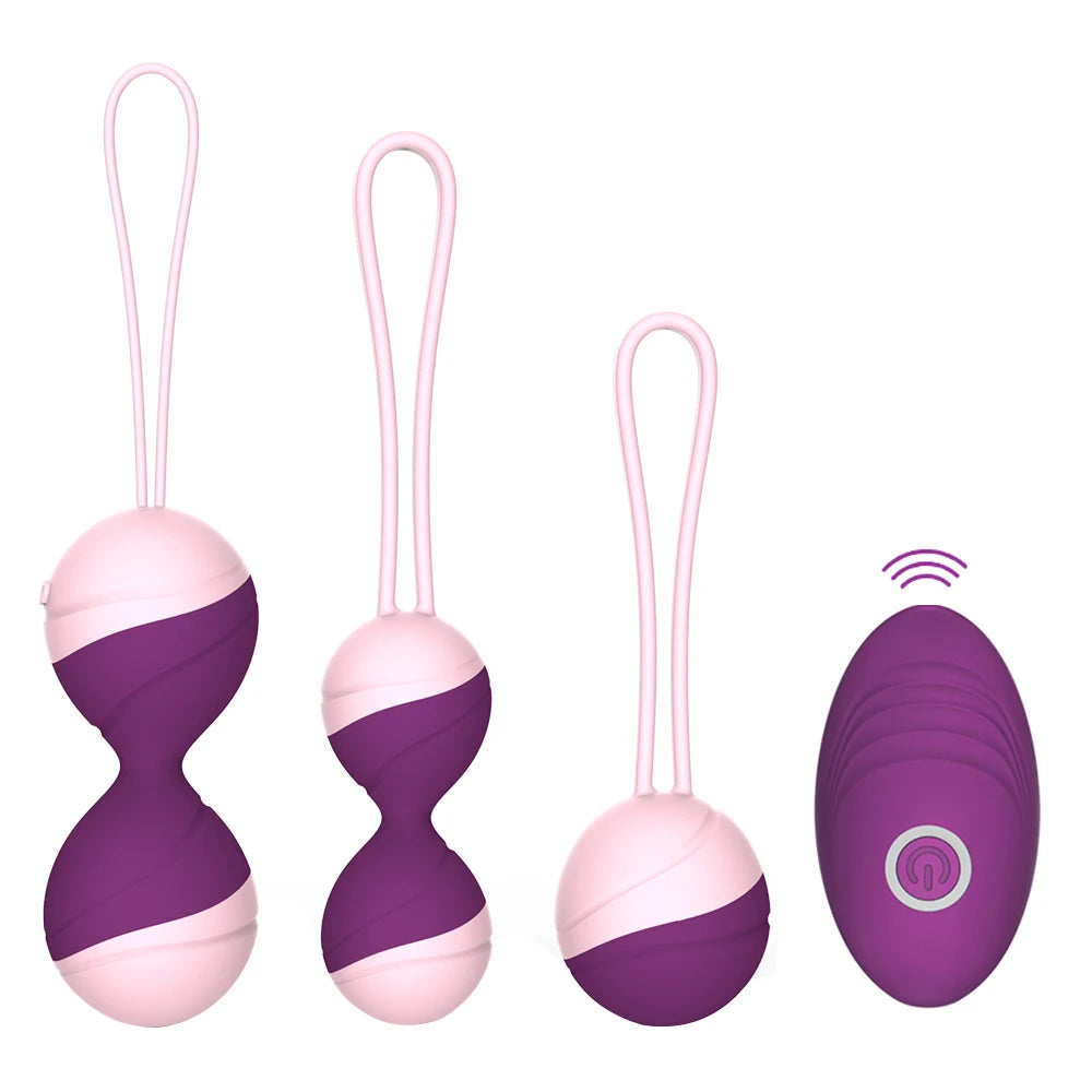Remote-Controlled Silicone Kegel Ball Set