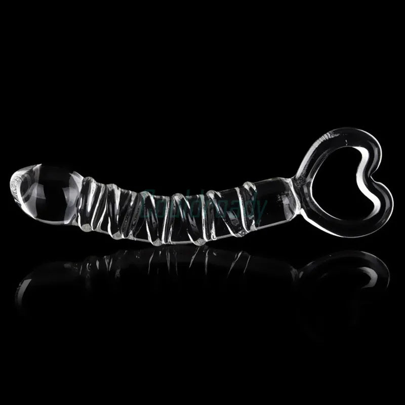 Textured Glass Massager with Ring Handle