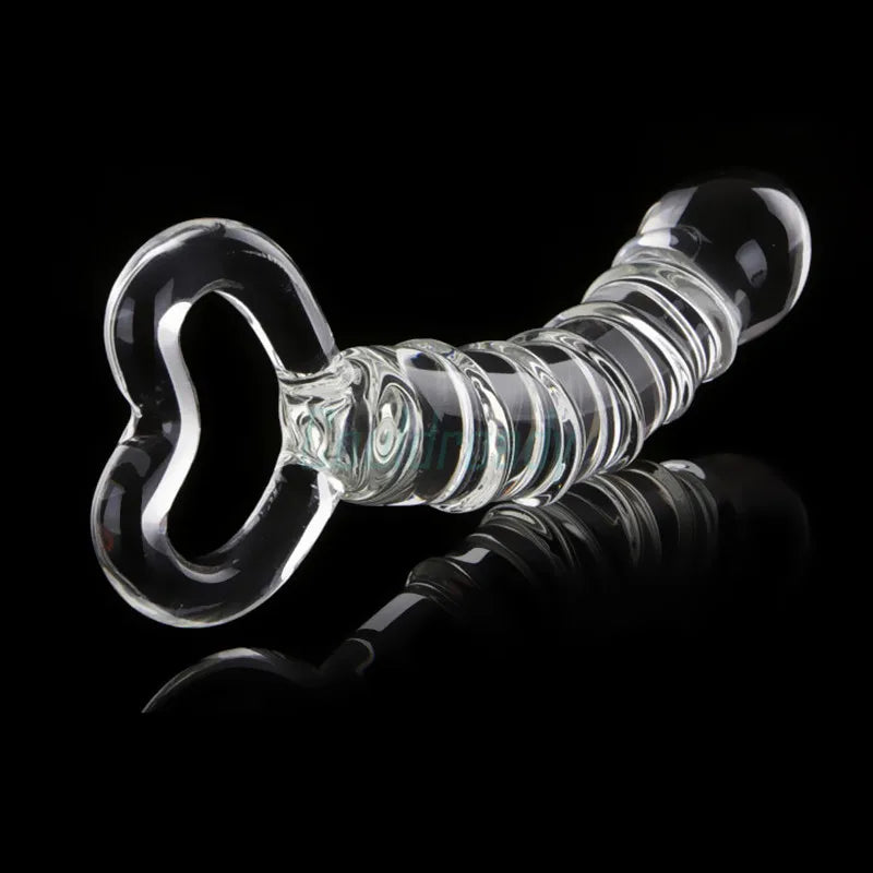 Textured Glass Massager with Ring Handle