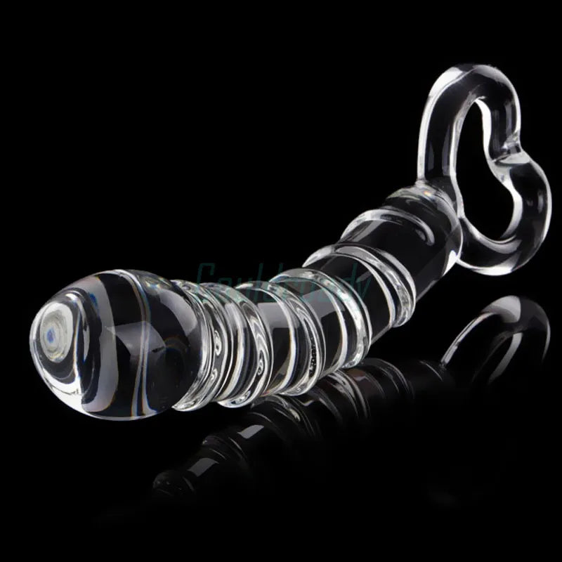 Textured Glass Massager with Ring Handle