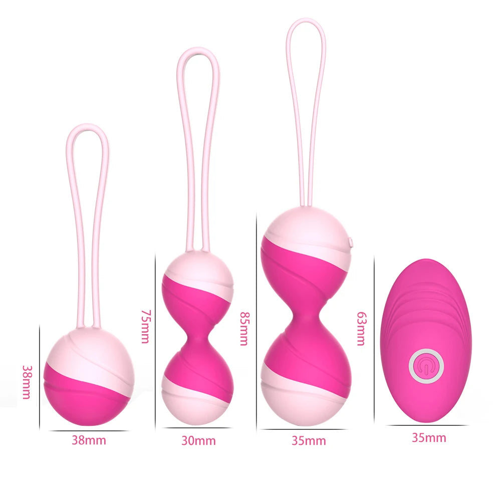 Remote-Controlled Silicone Kegel Ball Set