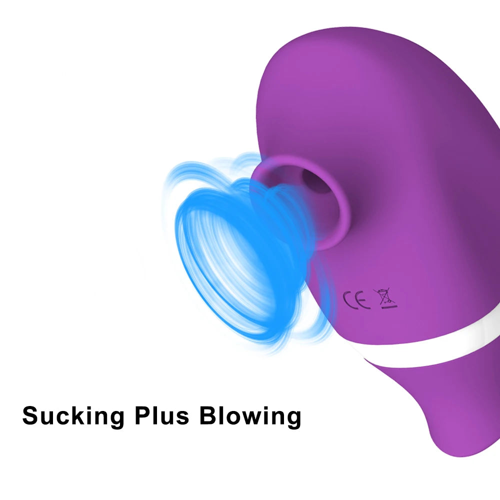 2-in-1 Suction & Flexible Tongue Personal Massager