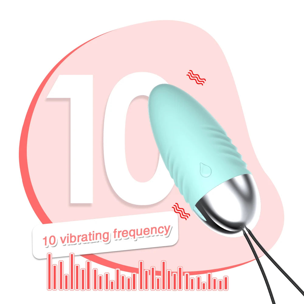 Wireless Remote-Controlled Vibrating Egg with 10 Modes