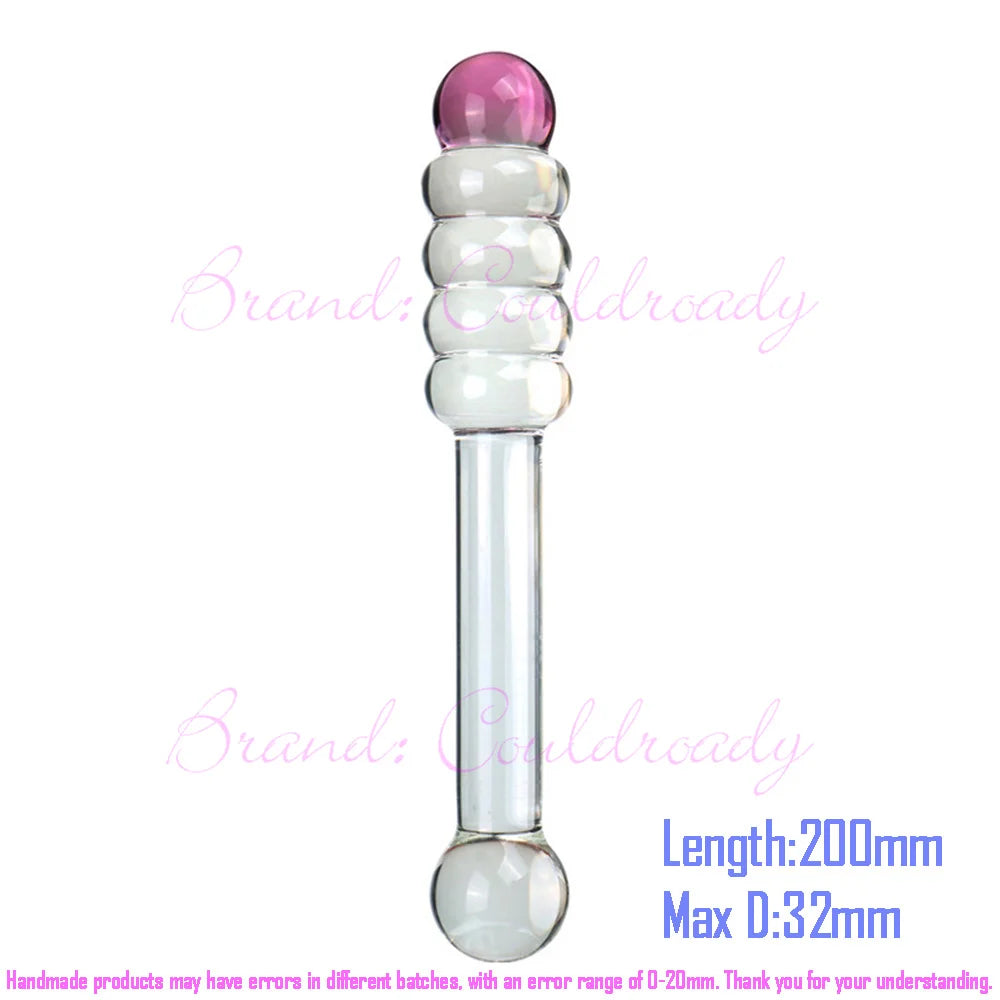 Textured Glass Massager with Ring Handle