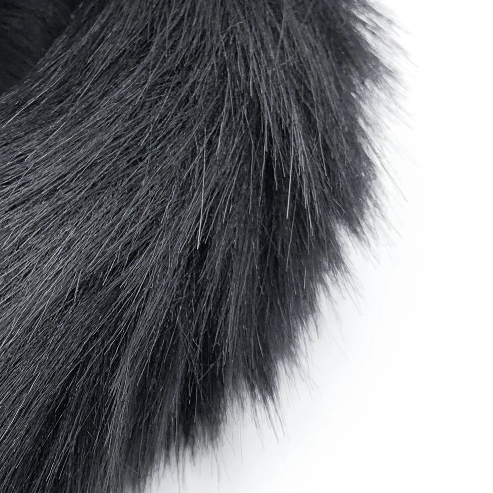 Metal Plug with Faux Fur Tail