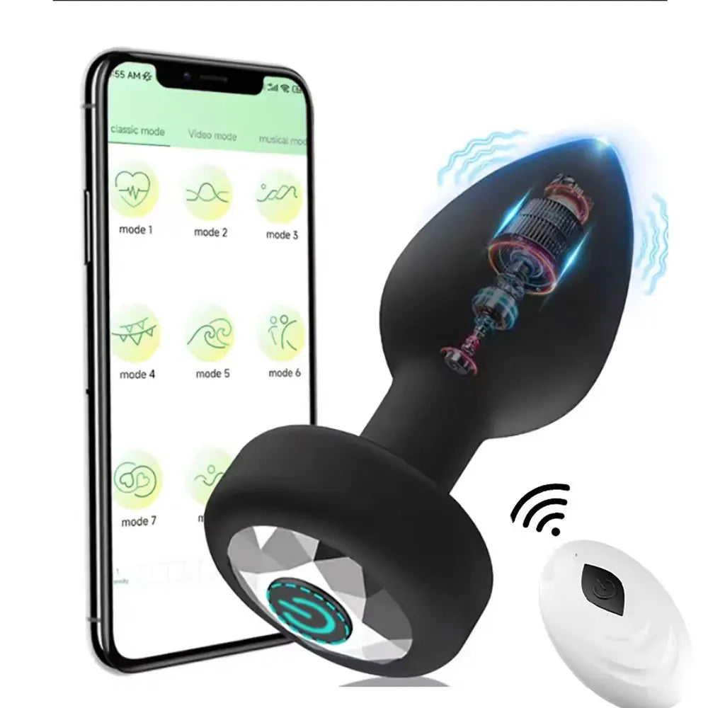 App-Controlled Vibrating Plug with 10 Speed Modes