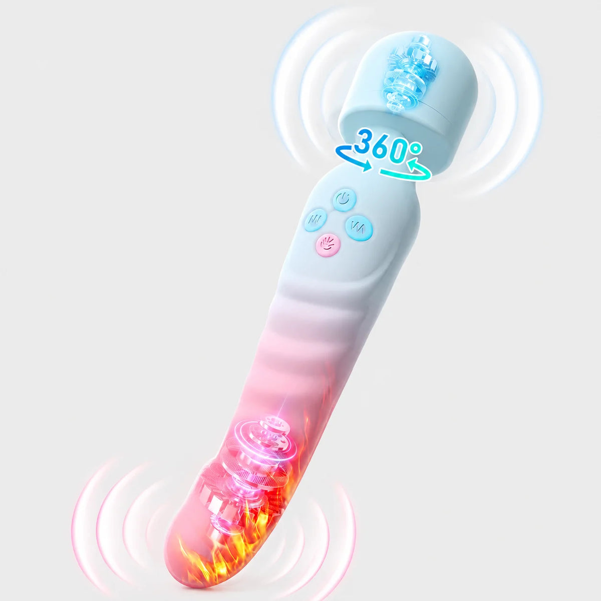 3-in-1 Wand Massager with Dual-Zone Stimulation