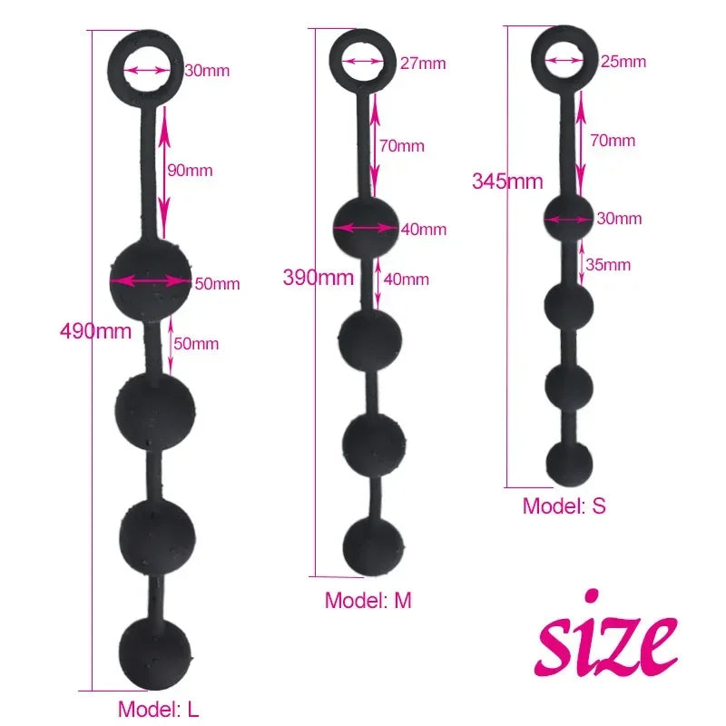 Silicone Kegel Ball Trainer Set with Retrieval Loops