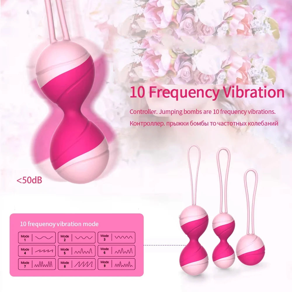 Remote-Controlled Silicone Kegel Ball Set