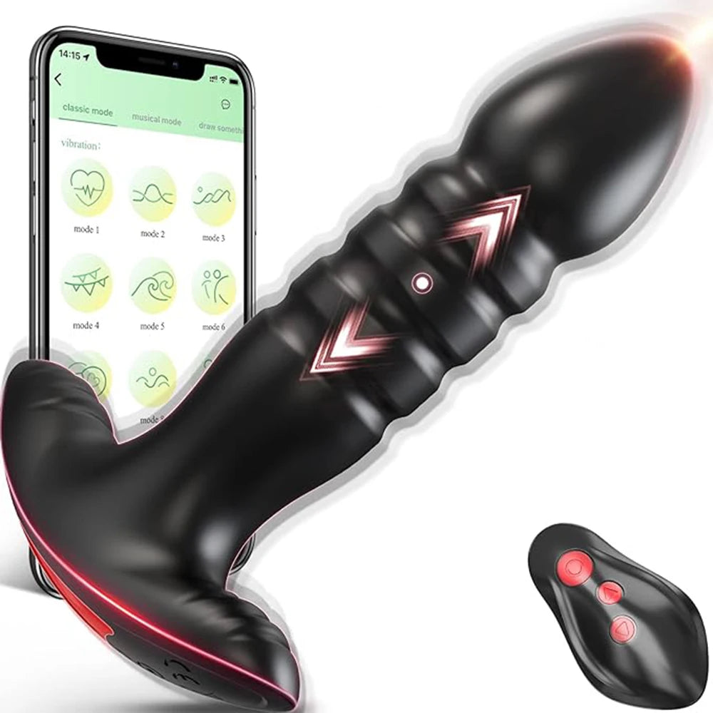 App-Controlled Telescopic Vibrating Plug
