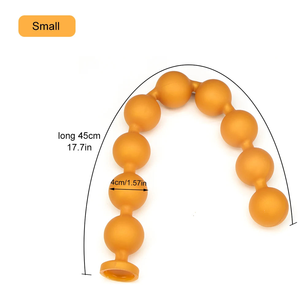 Flexible Silicone Beaded Massager with Round Base