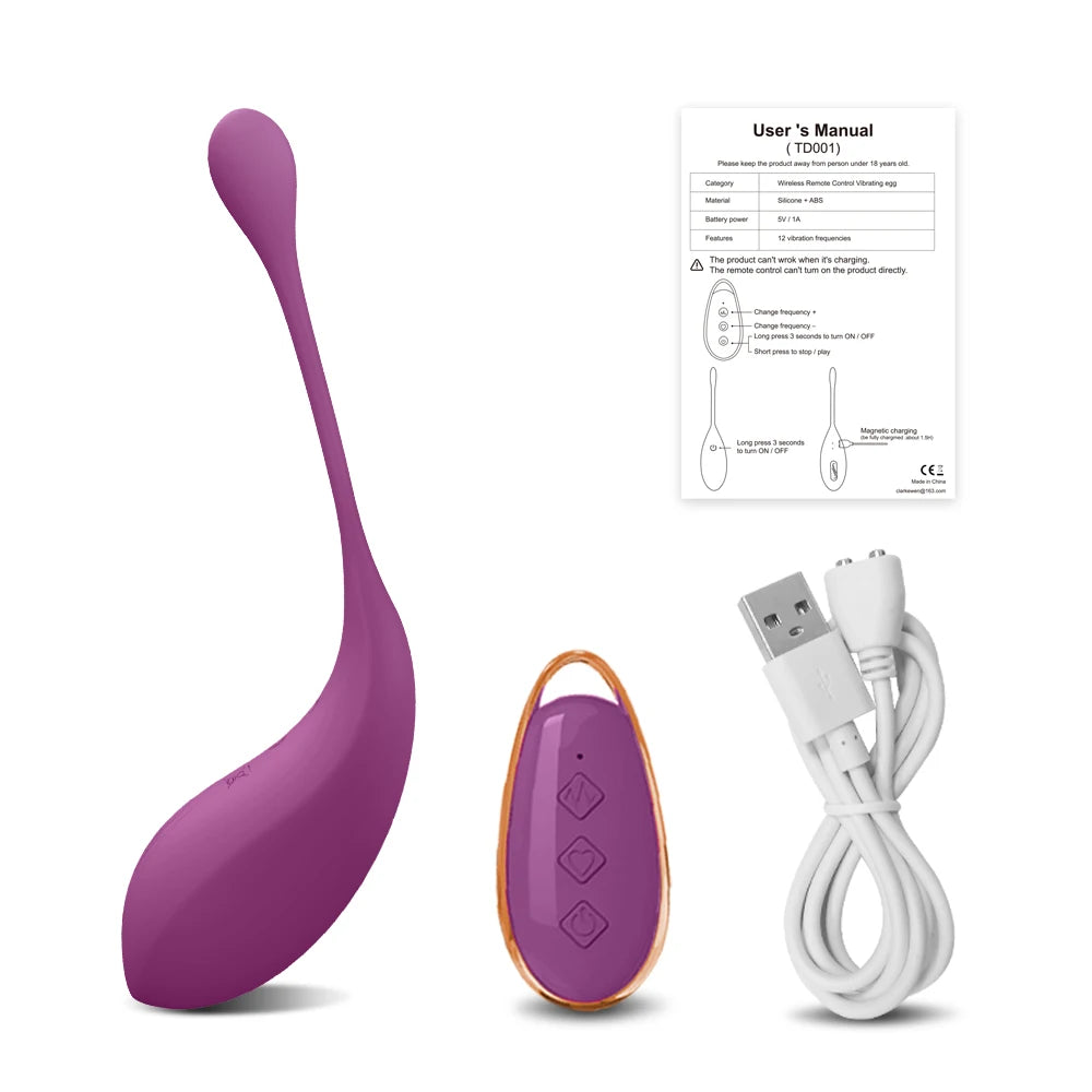 Wireless Remote-Controlled Vibrating Egg with 10 Modes