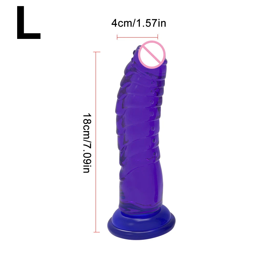 Textured Silicone Massager with Suction Cup Base