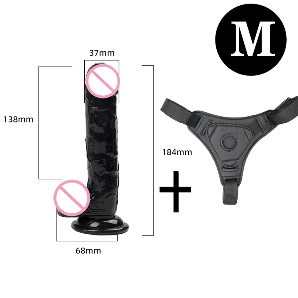 Adjustable Strap-On Harness with Interchangeable Massagers