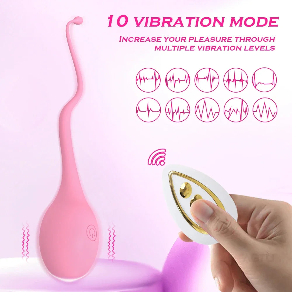 Wireless Remote-Controlled Silicone Kegel Massager