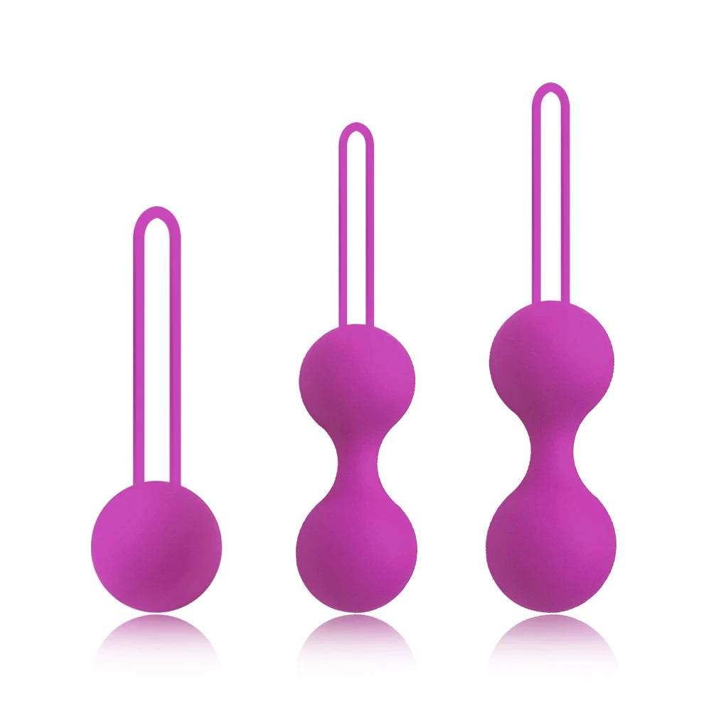 Silicone Kegel Ball Set with Retrieval Loops