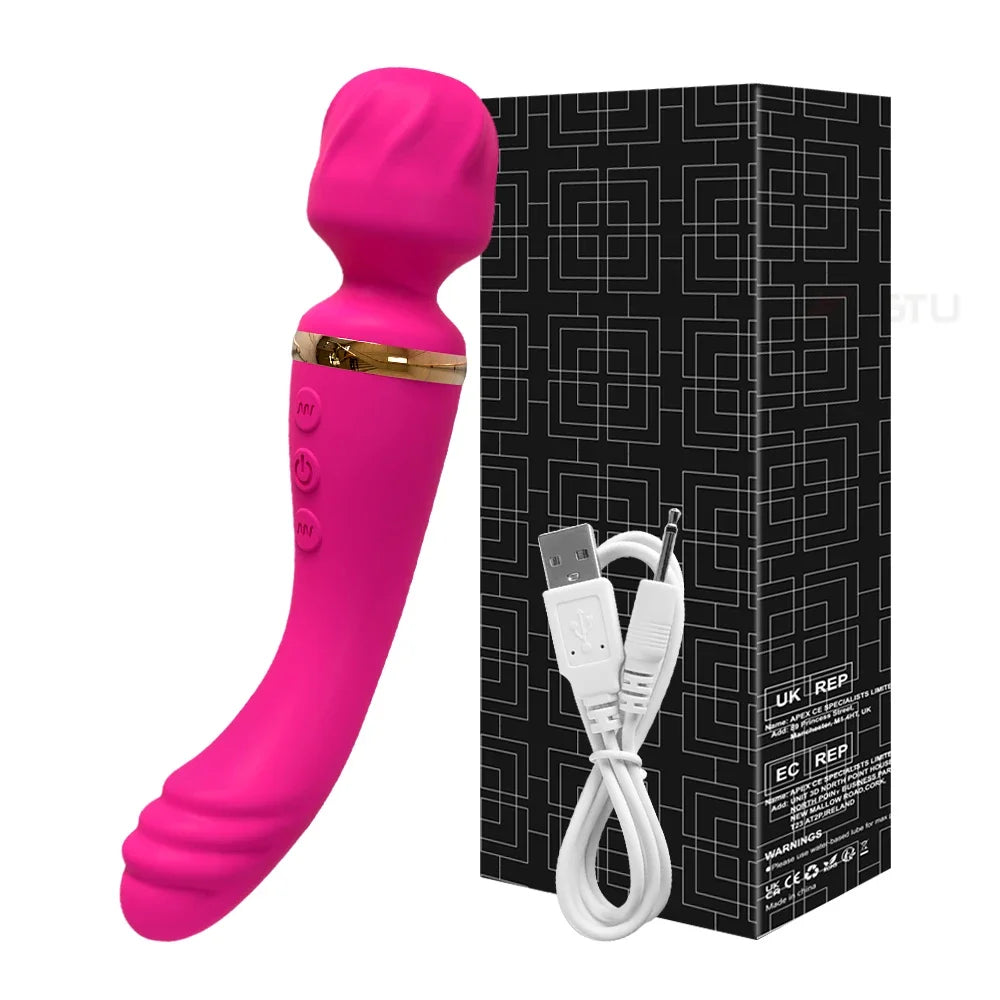 2-in-1 Double-Sided Rechargeable Wand Massager