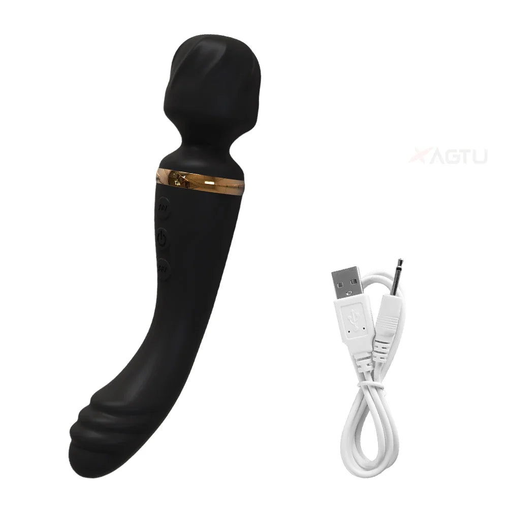2-in-1 Double-Sided Rechargeable Wand Massager