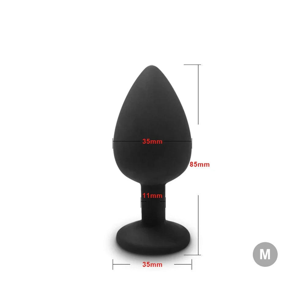 Silicone Plug Set with Crystal Flared Bases
