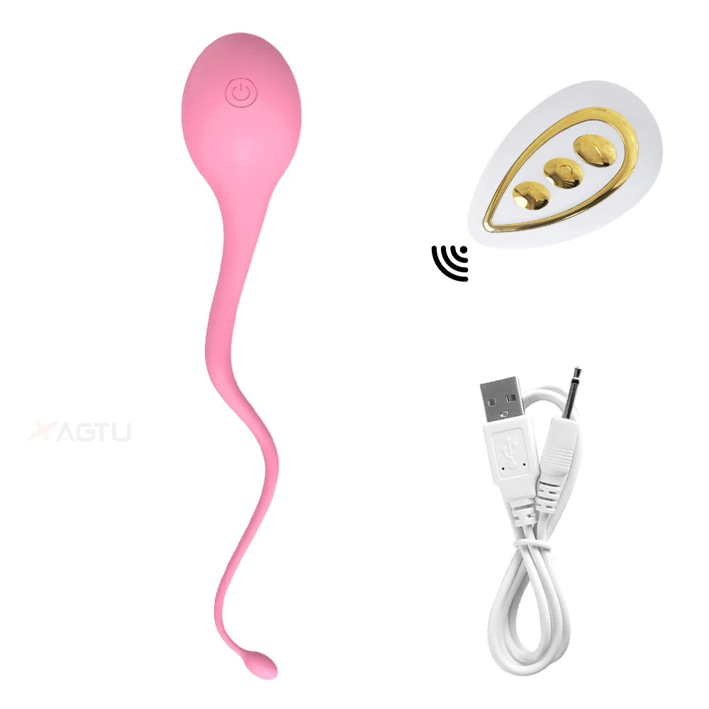 Wireless Remote-Controlled Silicone Kegel Massager