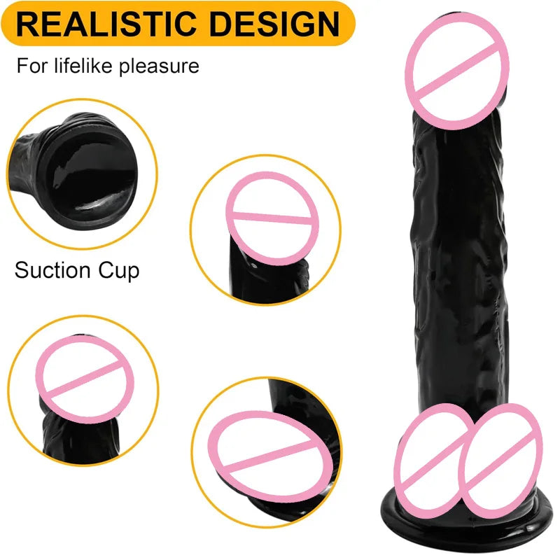 Curved TPE Massager with Suction Cup Base