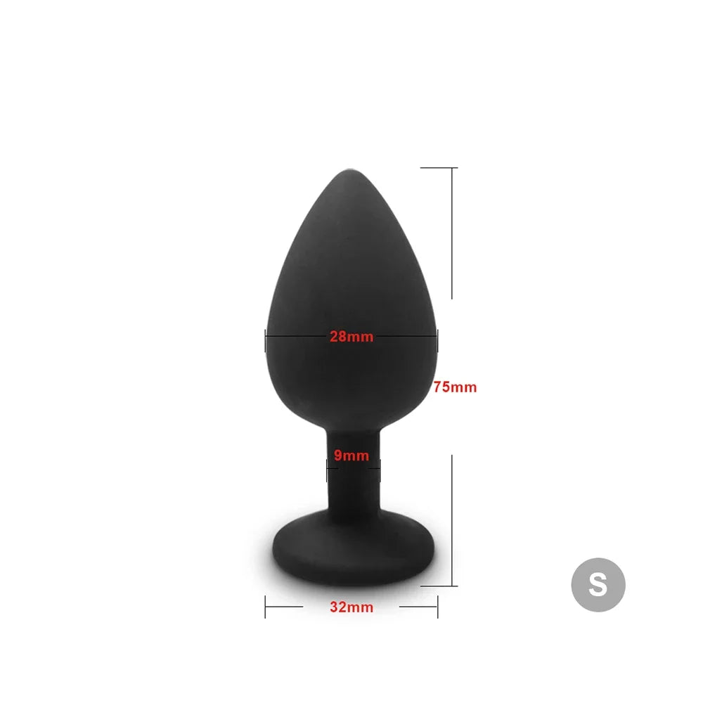 Silicone Plug Set with Crystal Flared Bases