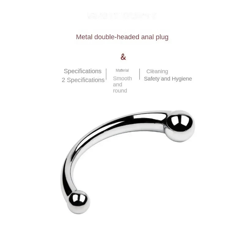 Curved Stainless Steel Double-Ended Massager