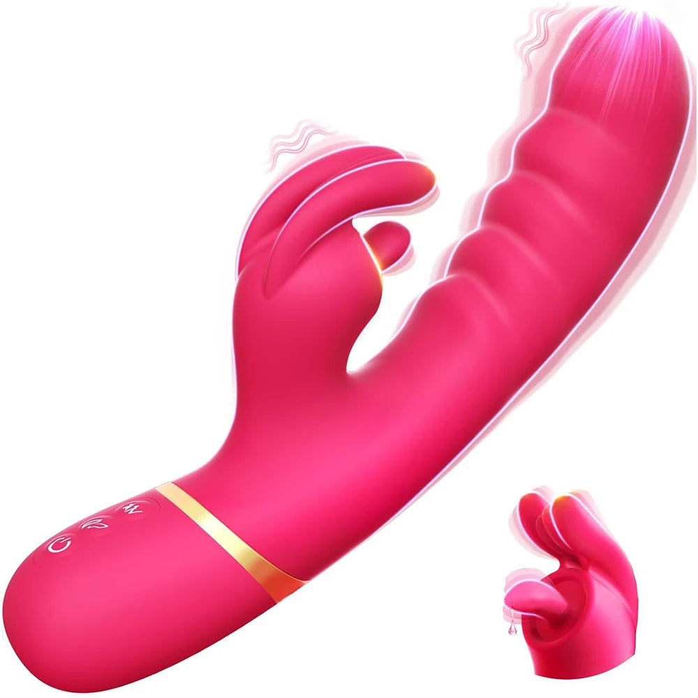 Thrusting Rabbit Massager with 20 Vibration Modes