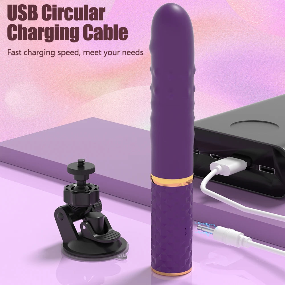 Telescopic Thrusting Massager with 10 Speed Modes