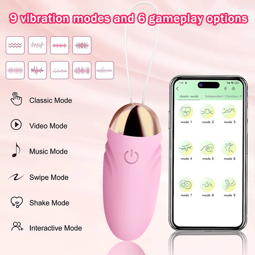 Bluetooth App-Controlled Vibrating Egg Massager