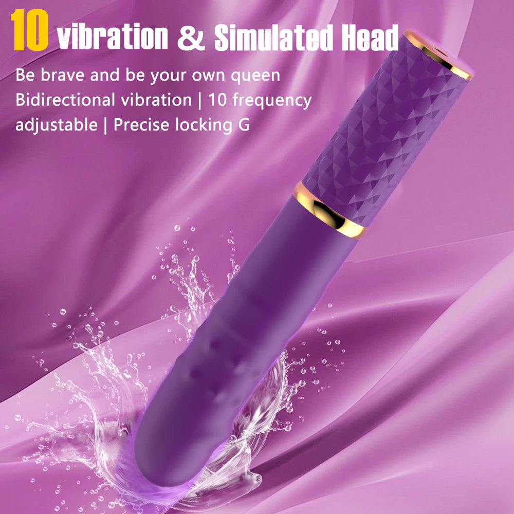 Telescopic Thrusting Massager with 10 Speed Modes