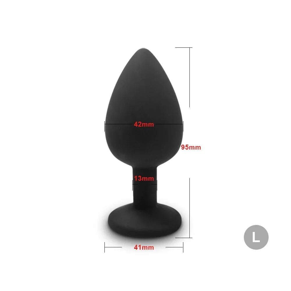 Silicone Plug Set with Crystal Flared Bases