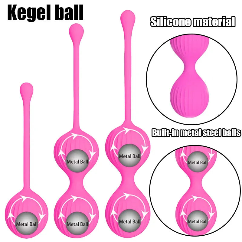 Weighted Silicone Kegel Ball Trainer with Retrieval Loop