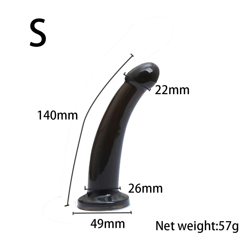 Adjustable Strap-On Harness with Curved Silicone Massager