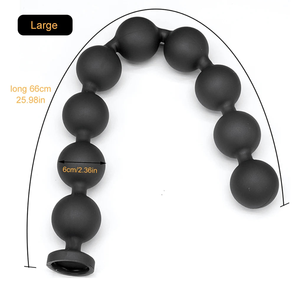 Flexible Silicone Beaded Massager with Round Base