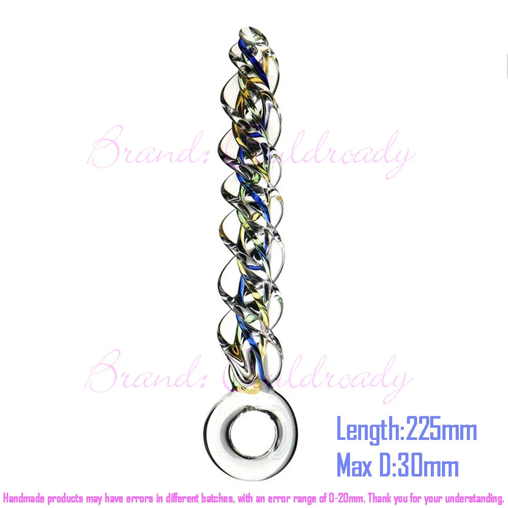 Textured Glass Massager with Ring Handle