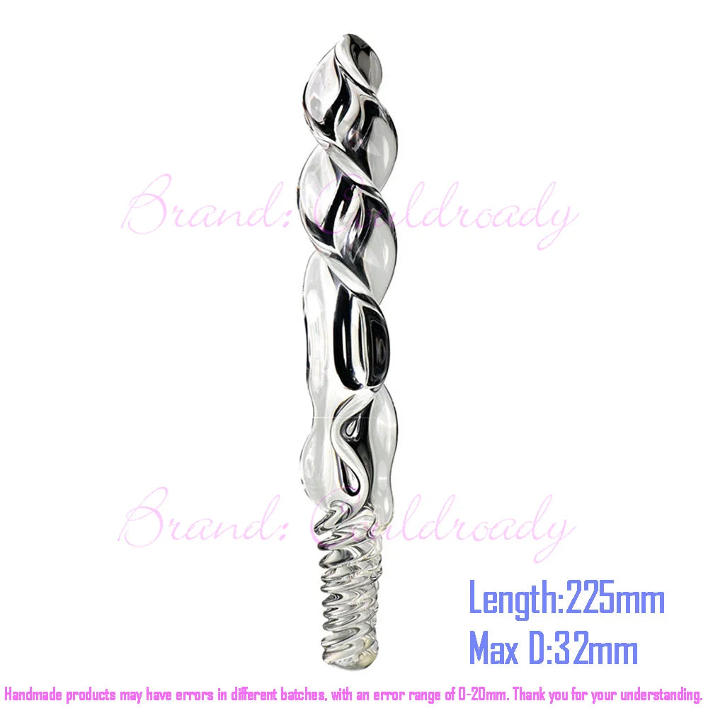 Textured Glass Massager with Ring Handle