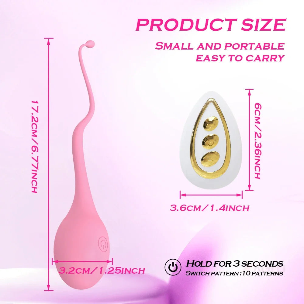 Wireless Remote-Controlled Silicone Kegel Massager