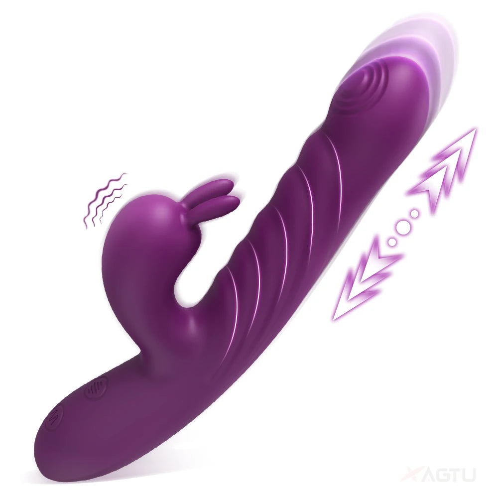 Thrusting Rabbit Massager with 20 Vibration Modes