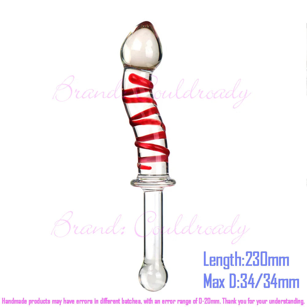 Textured Glass Massager with Ring Handle