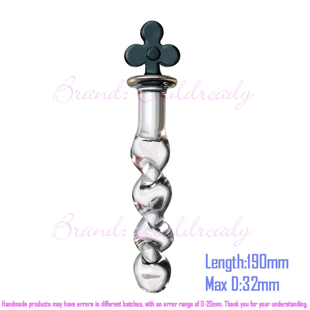 Textured Glass Massager with Ring Handle