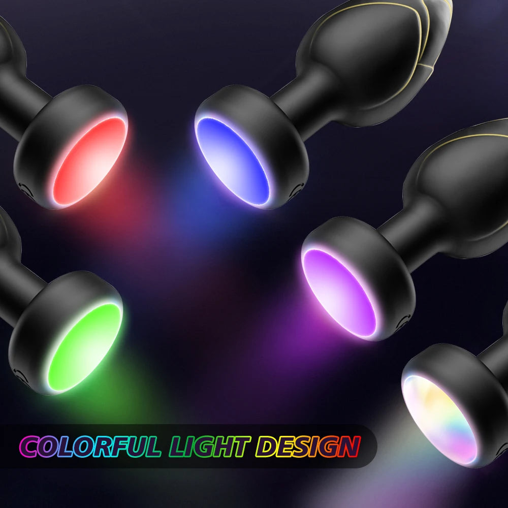 Remote-Controlled Vibrating Plug with LED Light
