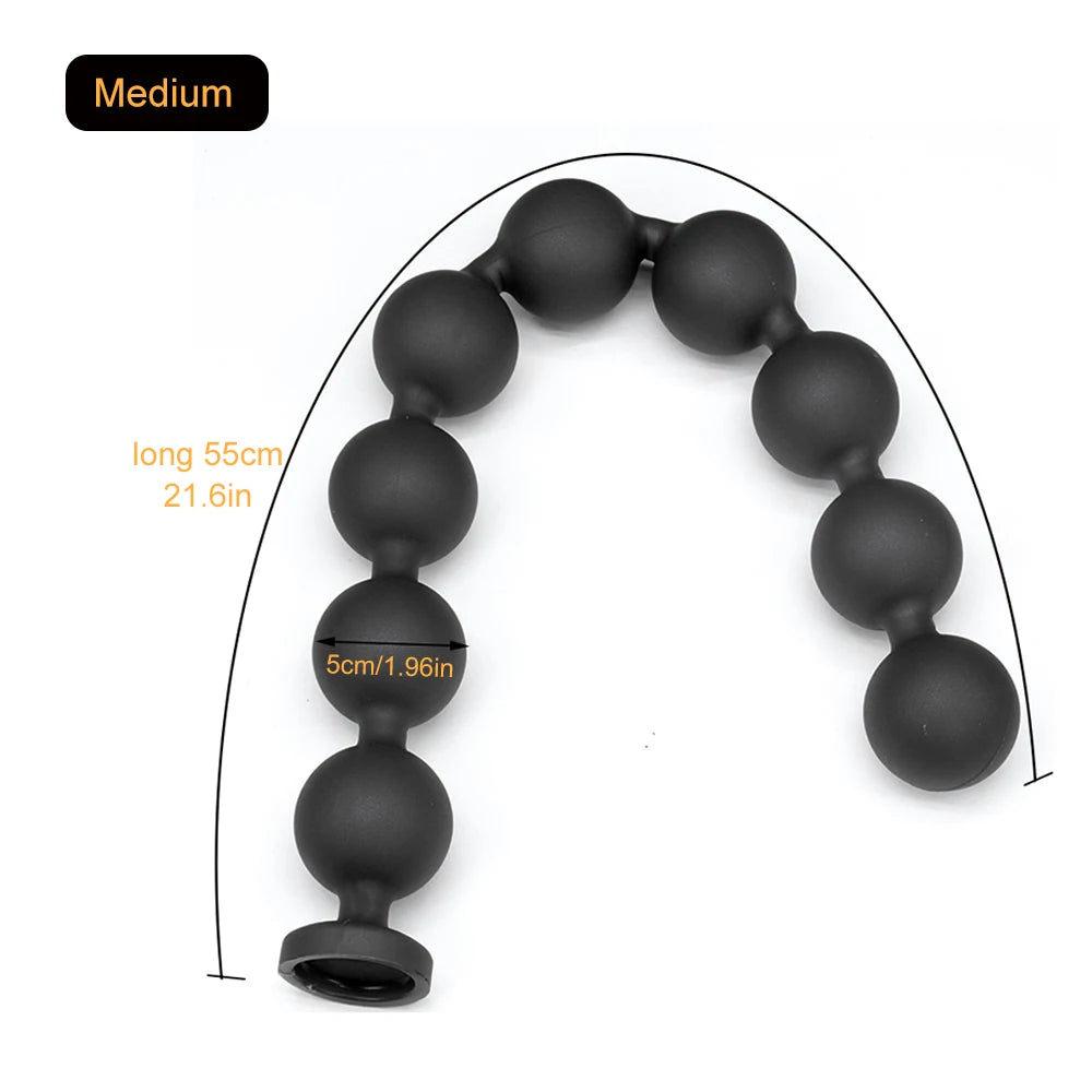 Flexible Silicone Beaded Massager with Round Base