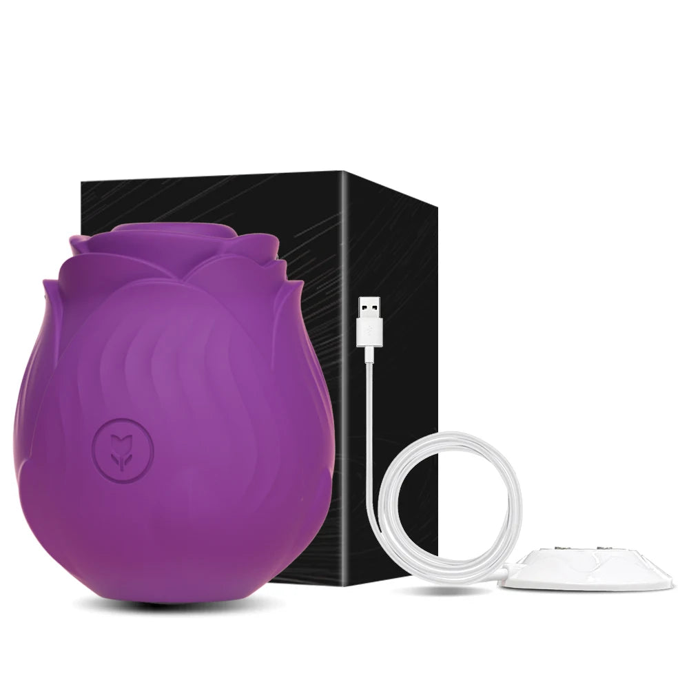 Rose-Shaped Suction & Vibration Personal Massager