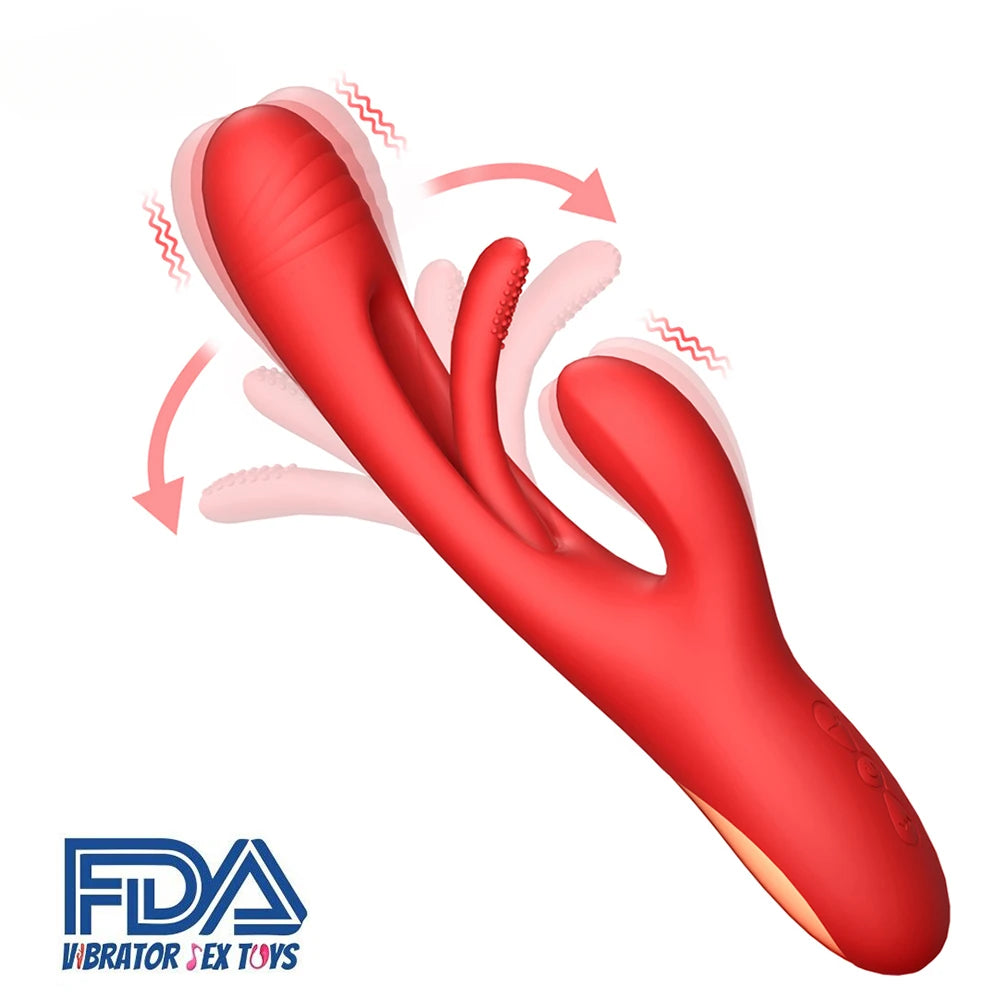 3-in-1 Rabbit Massager with 21 Adjustable Modes