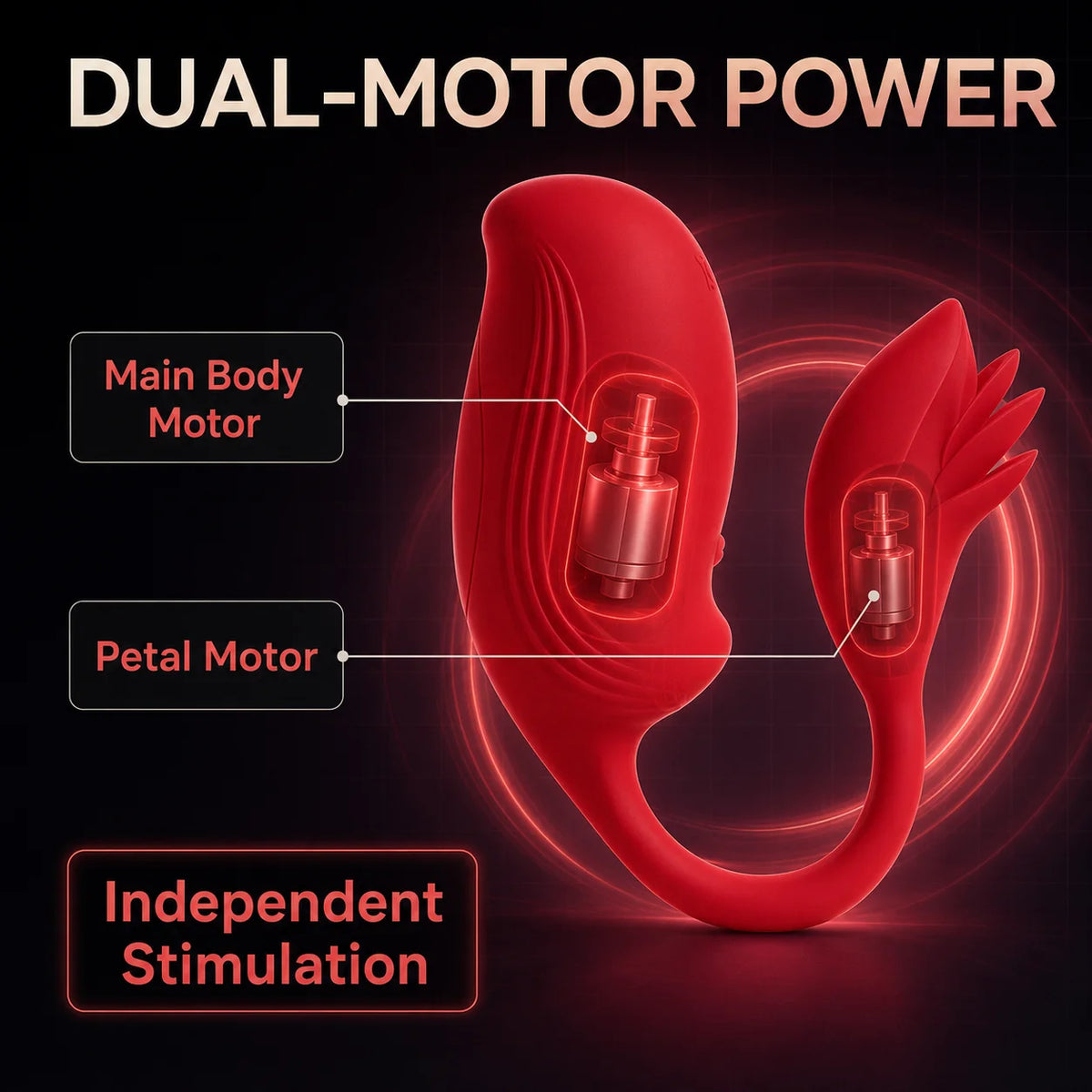 Dual-Motor Wearable Vibrating Massager with 10 Modes