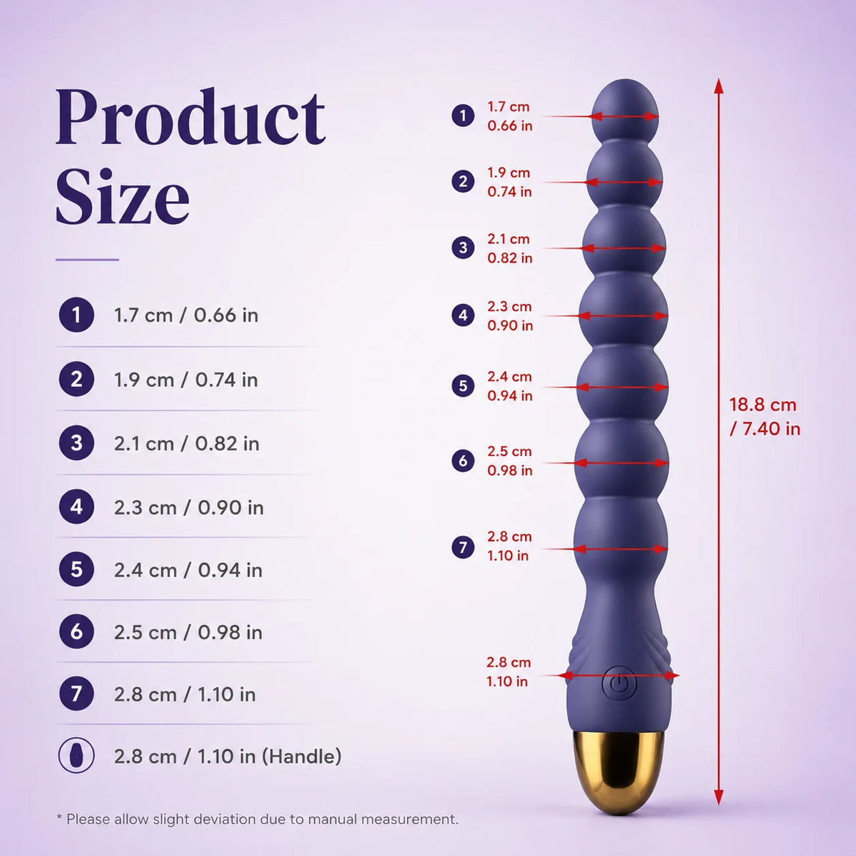 Beaded Vibrating Massager with 10 Vibration Modes