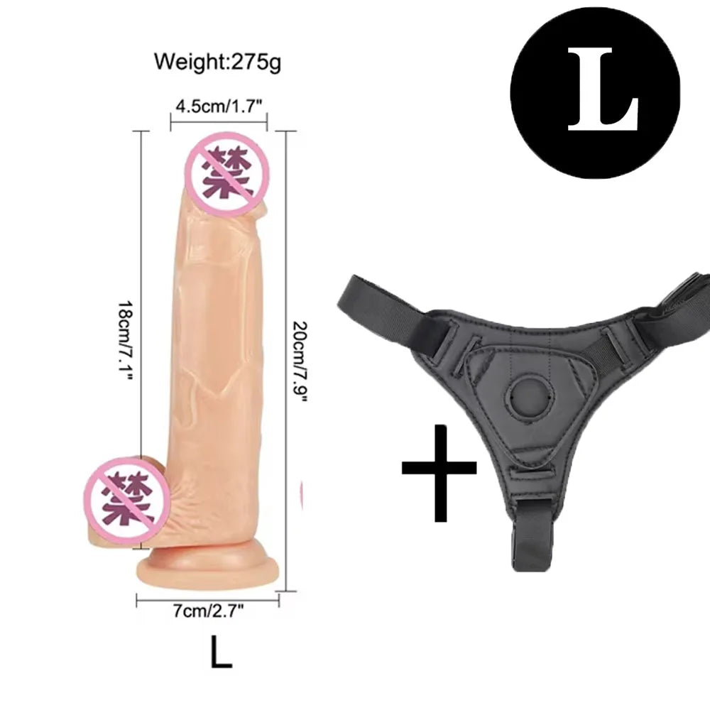 Adjustable Strap-On Harness with Interchangeable Massagers